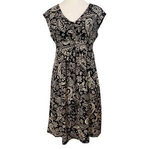 Ann Taylor Loft Women’s Paisley Floral A-Line Dress Size XS Career Office Church